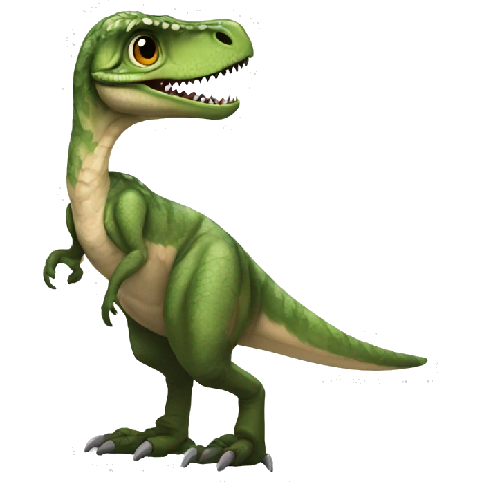 Velociraptor com roupa de princesa emoji