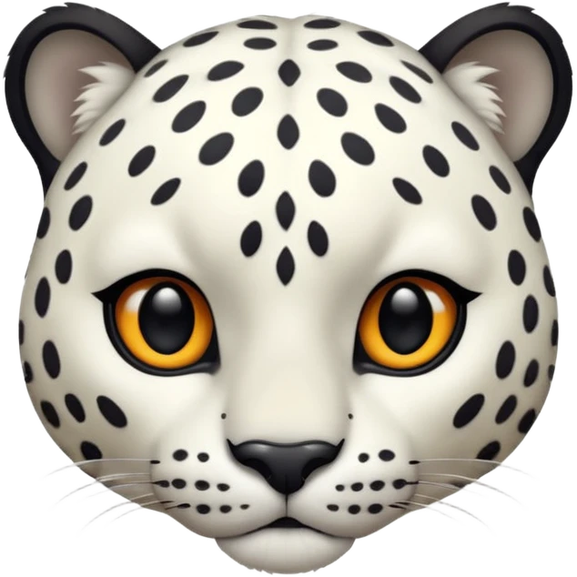 furry white leopard face emoji