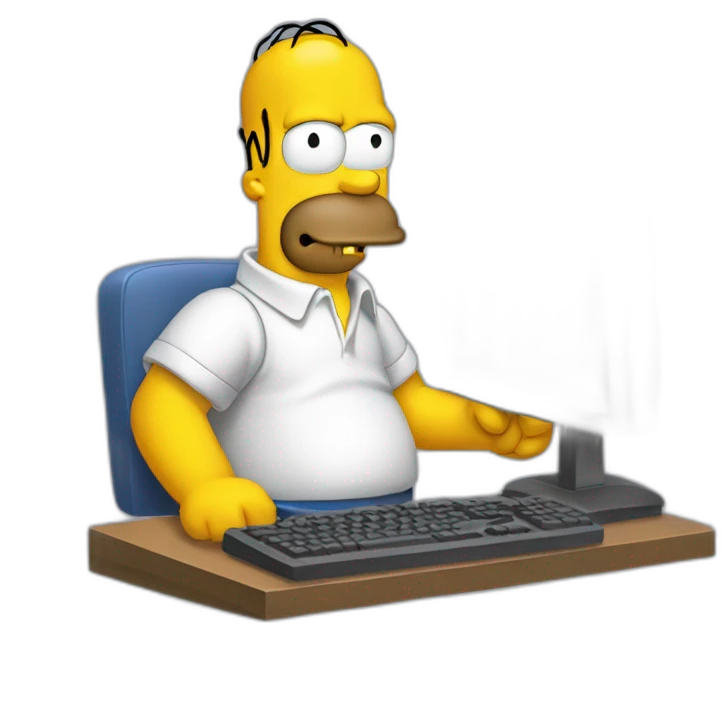 Homer TroubleShooting computer emoji