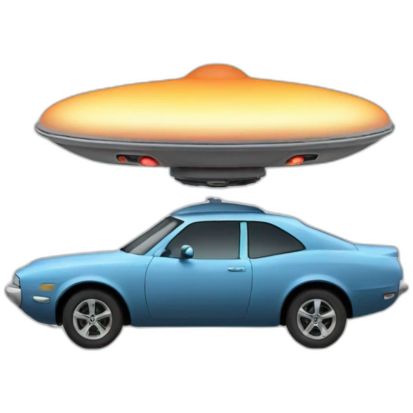 Ufo as a car emoji