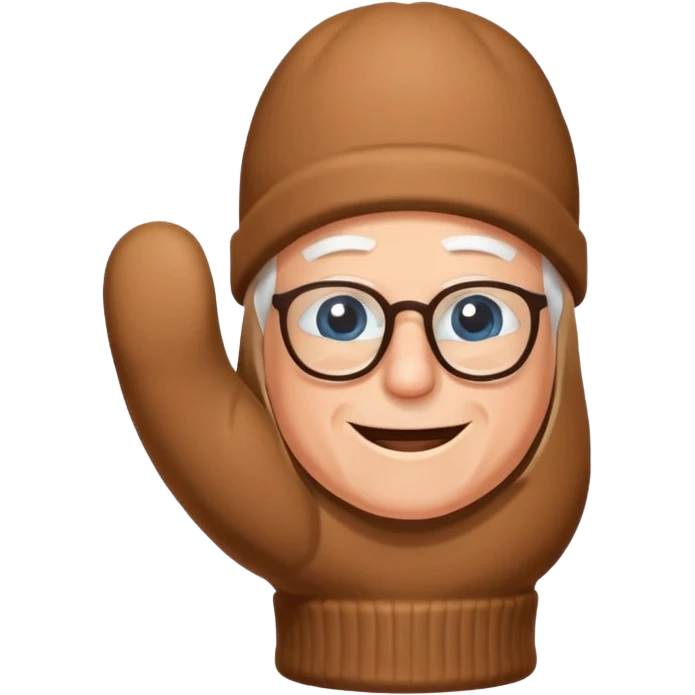 thumbs up in bernie sanders brown mitten emoji