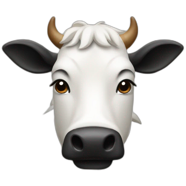 Vache sur une vache emoji