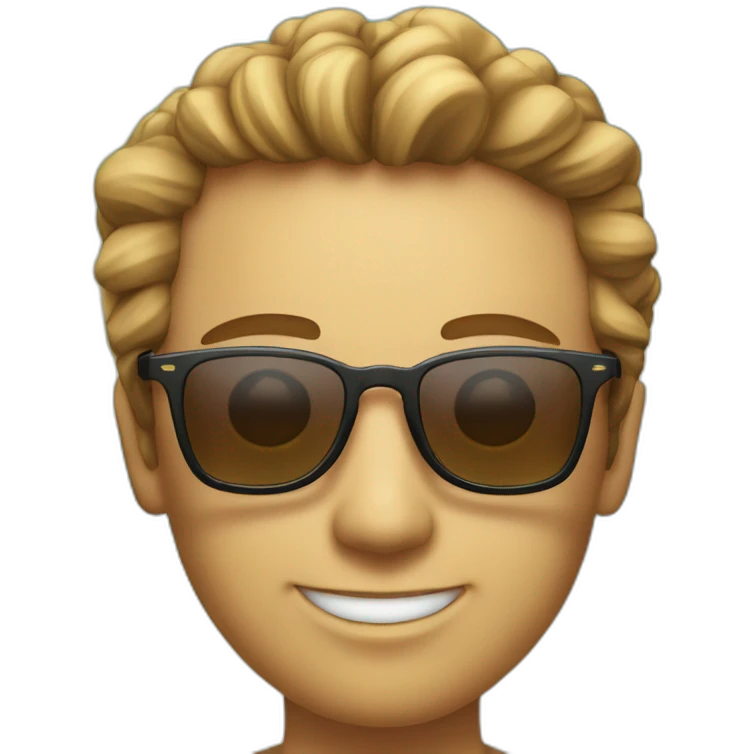un mec avec des lunettes de soleil a plage emoji