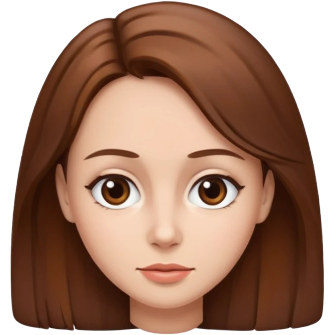 Woman with brown hair and an extremely large forehead emoji