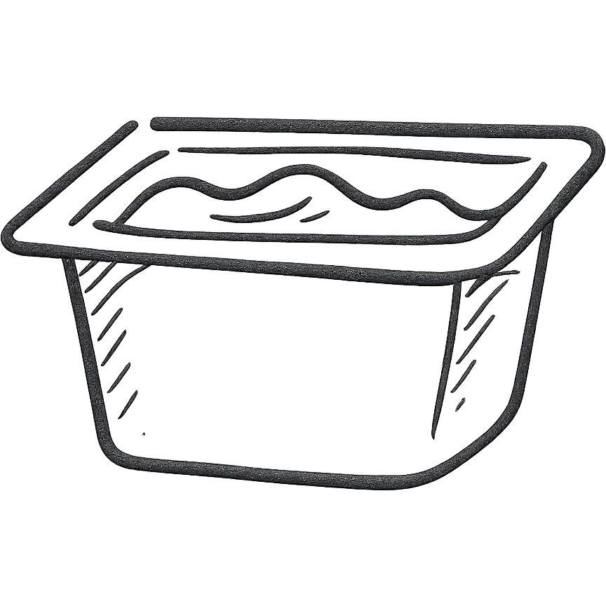 Fast food sauce icon, hand drawn, black outlines, no fill, simple and clean, side view emoji