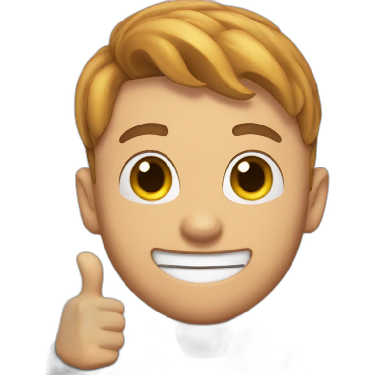 Squeezie giving thumbs up emoji