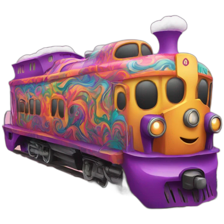 psychedelic train emoji