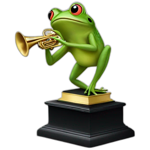 Frog winning a grammy emoji