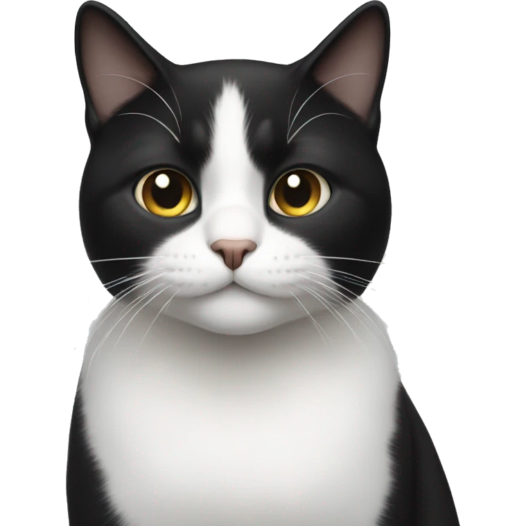 Black and white cat emoji