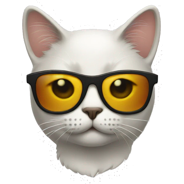 Cat with sunglasses emoji