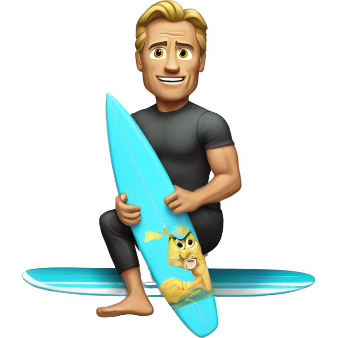 Arnold on a surfboard  emoji
