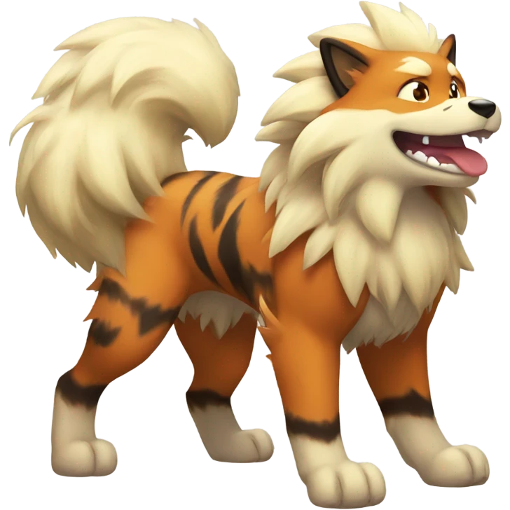 Arcanine full body smiling emoji