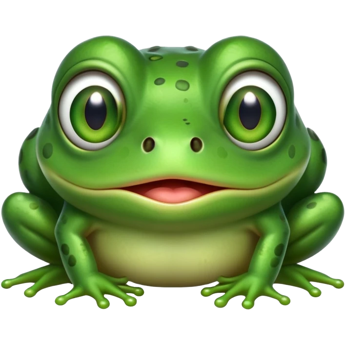 frog pretending to be scary but looking adorable instead emoji
