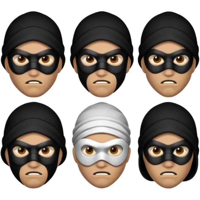 Hoodlums with shisty masks and switches  emoji