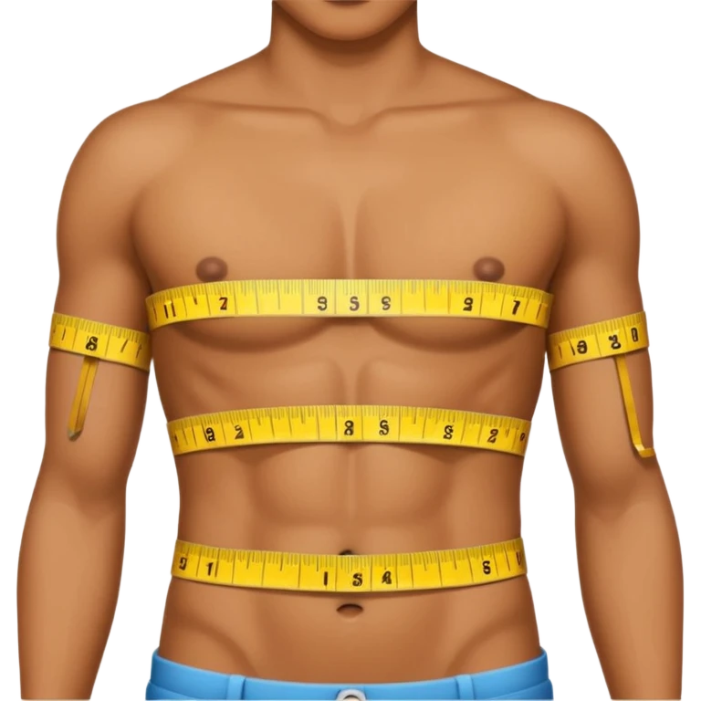 measuring tape wrapped around a figure emoji