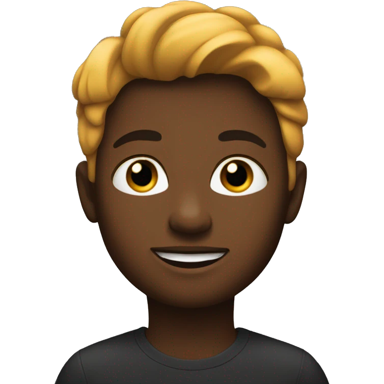 un jeune de couleur de peau noir emoji