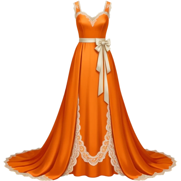 orange wedding dress emoji