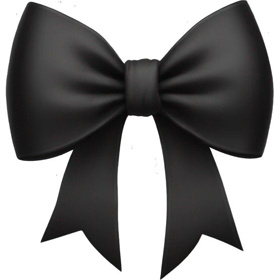 Black coquette bow with only back in it and no other colour  emoji