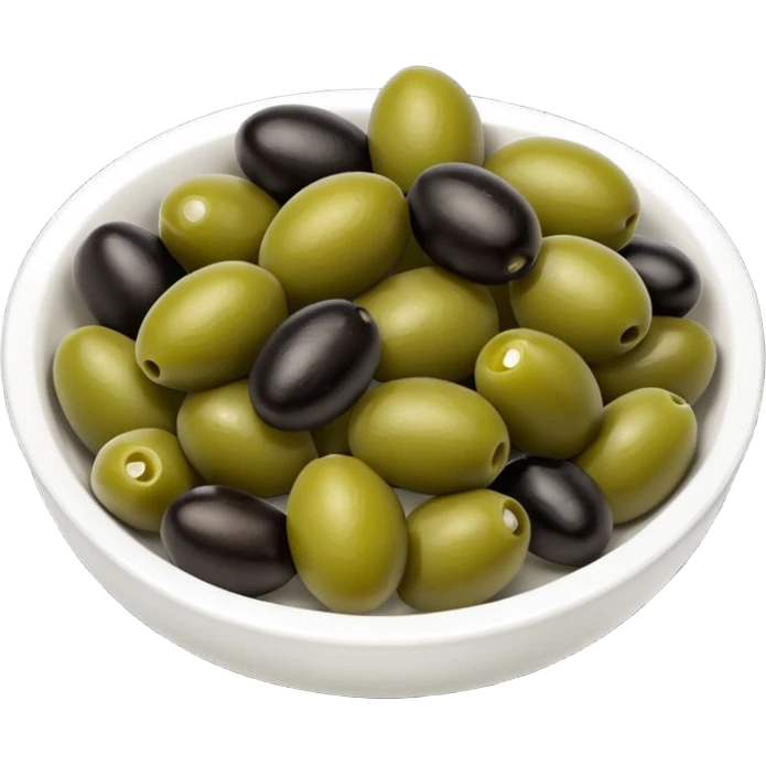 black and green olives cut into pieces like a toppings emoji