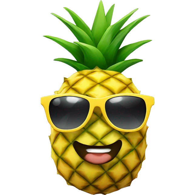 Pineapple with sunglasses  emoji