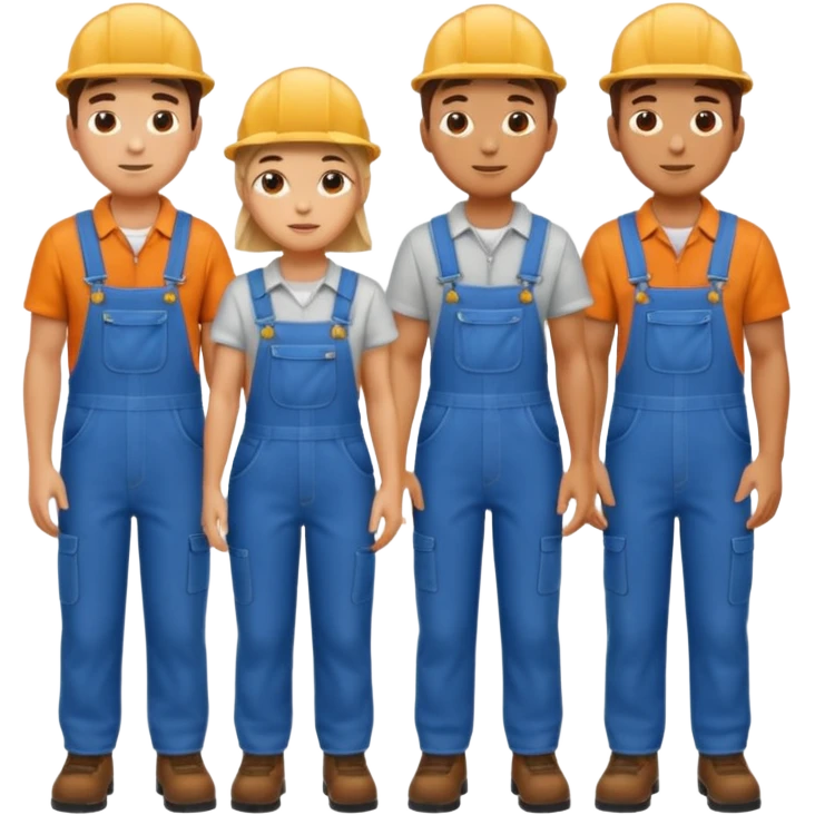 characters wearing work overalls  emoji