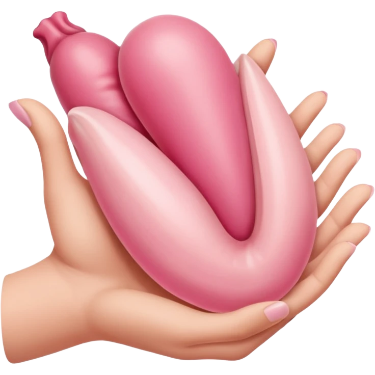 Hand with a vagina in it emoji