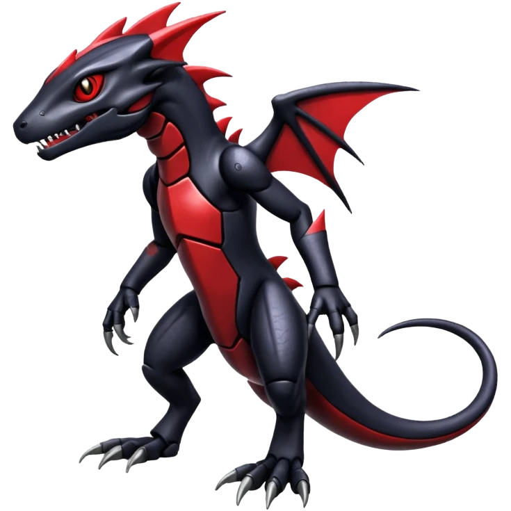 Shiny Gothic Edgy epic Salandit-Genesect-Miraidon-Fakémon-hybrid-creature (full body)  emoji