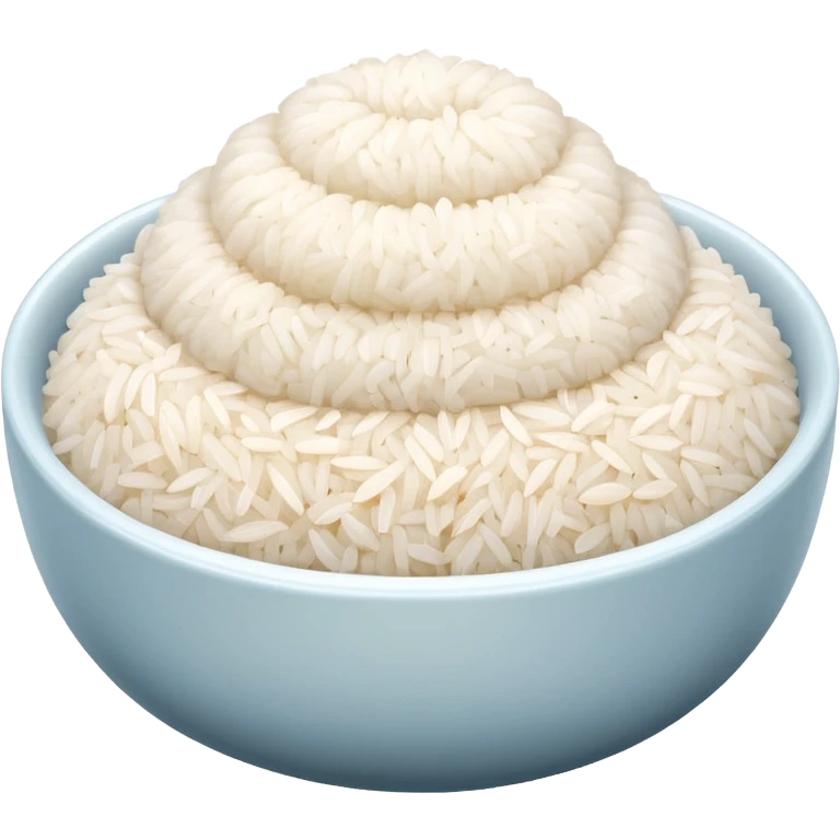  pure white rice, bowl is white emoji