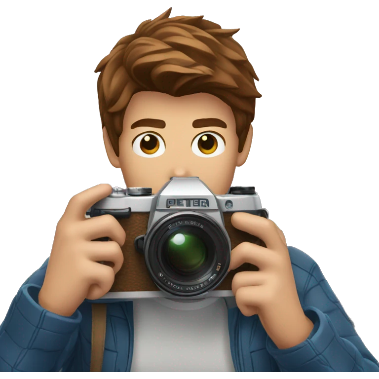 peter parker taking a picture emoji