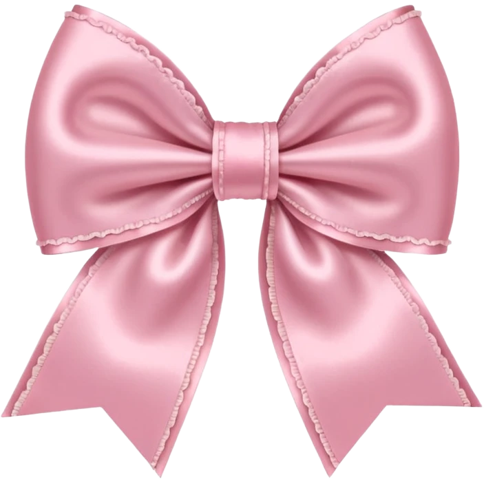 Cute pastel pink bow emoji