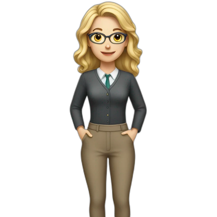 white girl teacher emoji