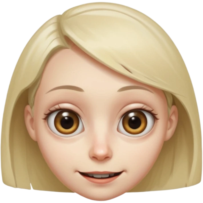 A female where the facial features are subtly distorted in impossible ways, unnatural eye color with veiny eyes, sickly skin texture combined with an unnatural creepy smile, liminal setting that feels wrong, uncanny eerie art style, extremely uncanny, scary femme fatale, bob cut, mole under eye emoji