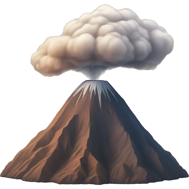 calm volcano, relief emoji