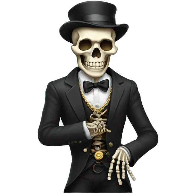 Filthy rich skeleton  emoji