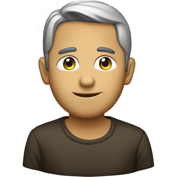 chico con ordenador, rubio sin gafas, de enfrente emoji