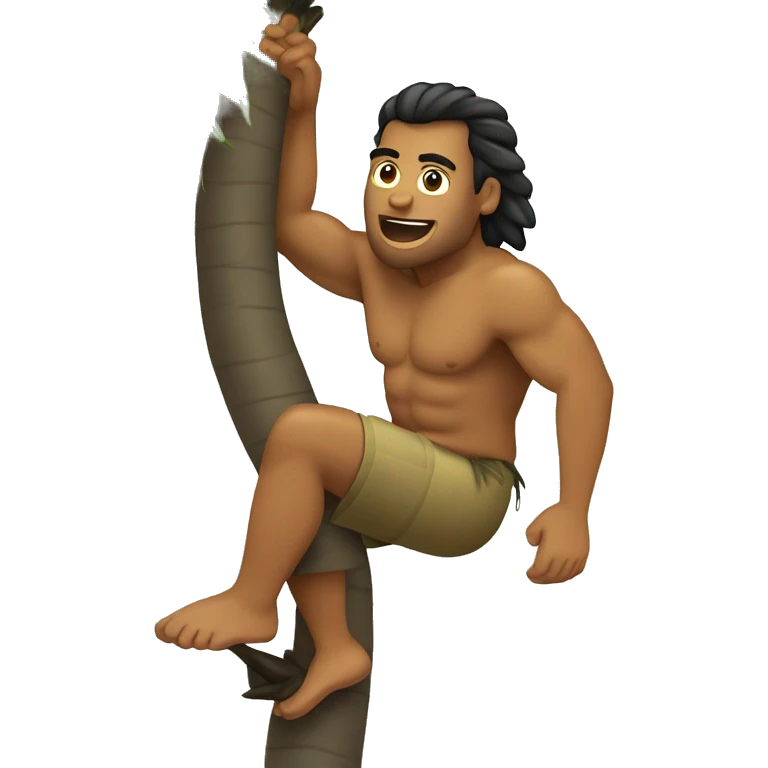 Samoan climbing coconut tree emoji
