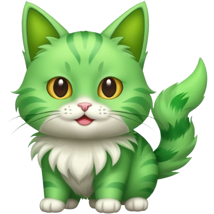 chat volant vert la droite emoji