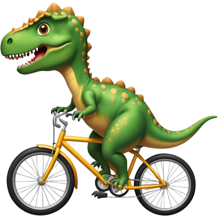 Dinosaur on a bike emoji