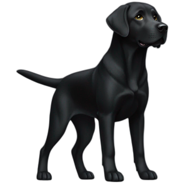 Labrador Retriever black full body emoji