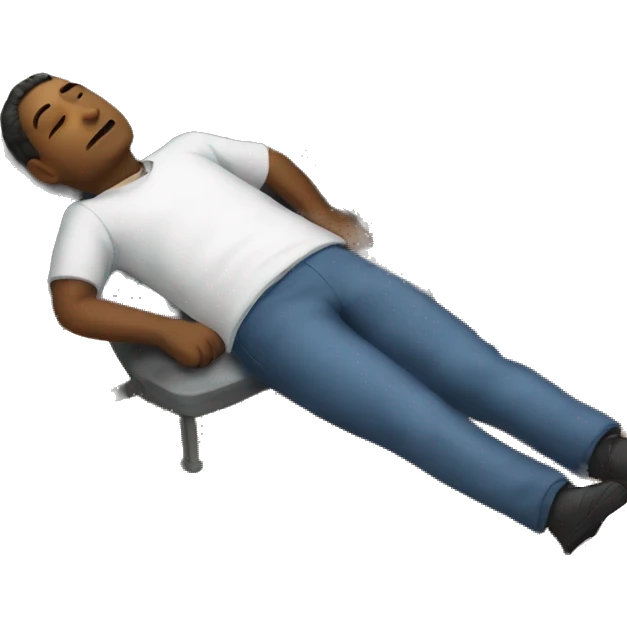 man sleeping at his desk in front of computer emoji