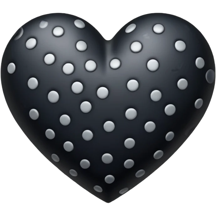 Spotty black heart emoji