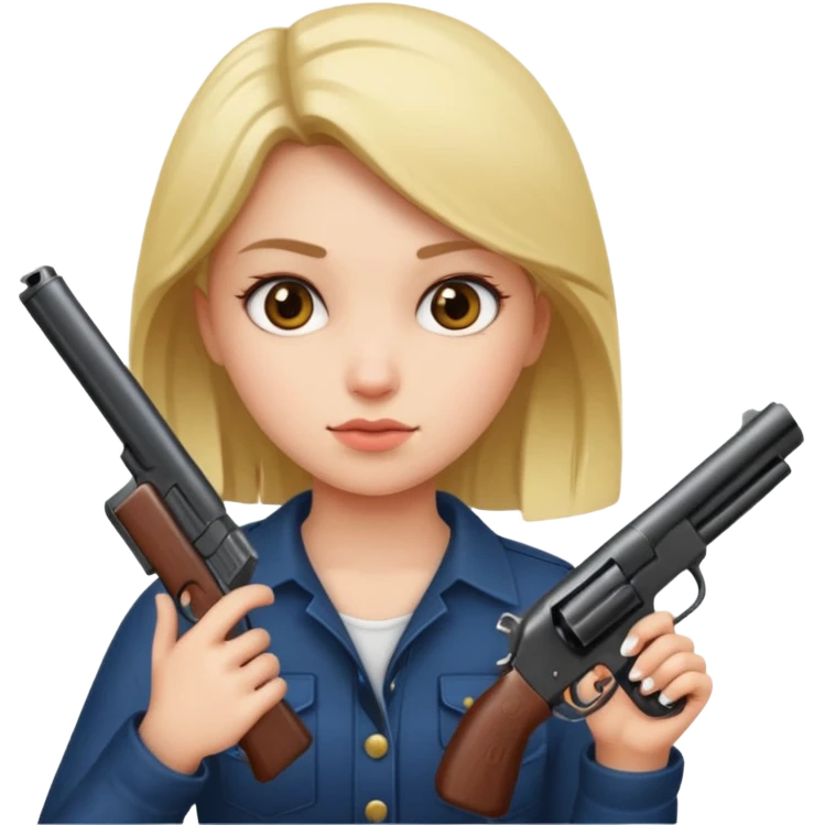 Girl with gun emoji
