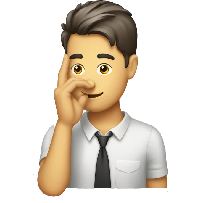 Smart person finger on head emoji