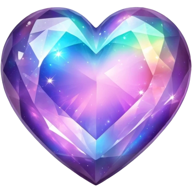 Nebula Gemstone Crystal Heart emoji