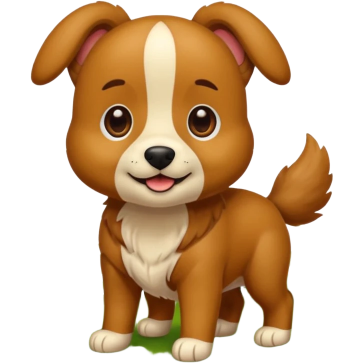 perro rodando en el césped, juguetón emoji