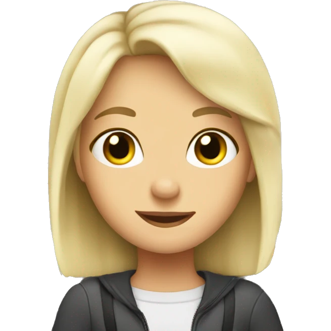 A white blond girl on a plane emoji