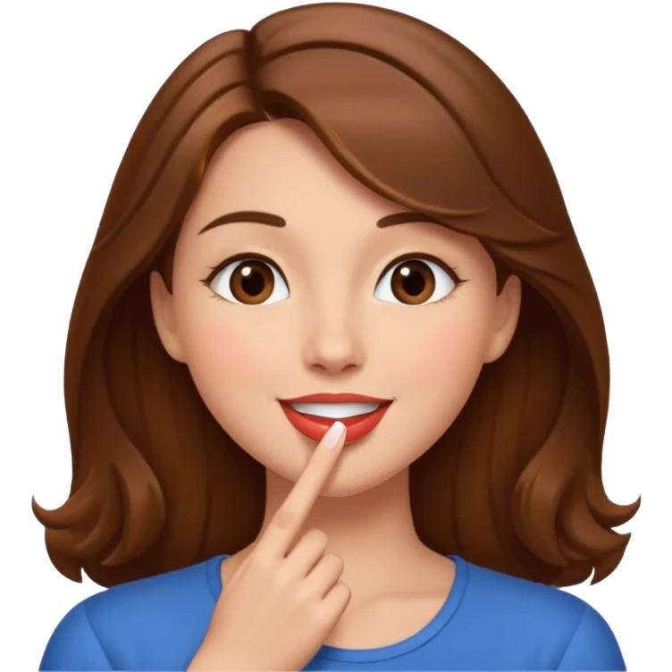brownhaired woman sending kiss emoji