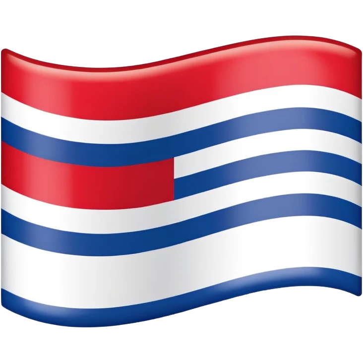 Flag of the Netherlands with red white and blue horizontal stripes emoji