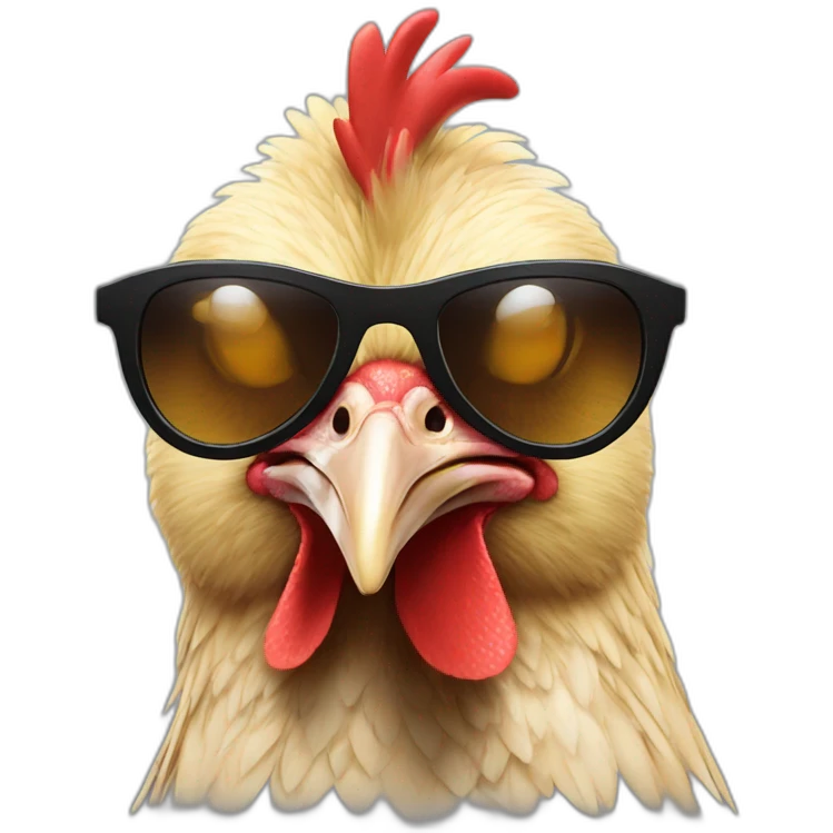 chicken with sunglasses emoji