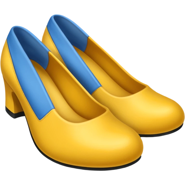 一双黄底 蓝色带子的沙滩拖鞋 emoji